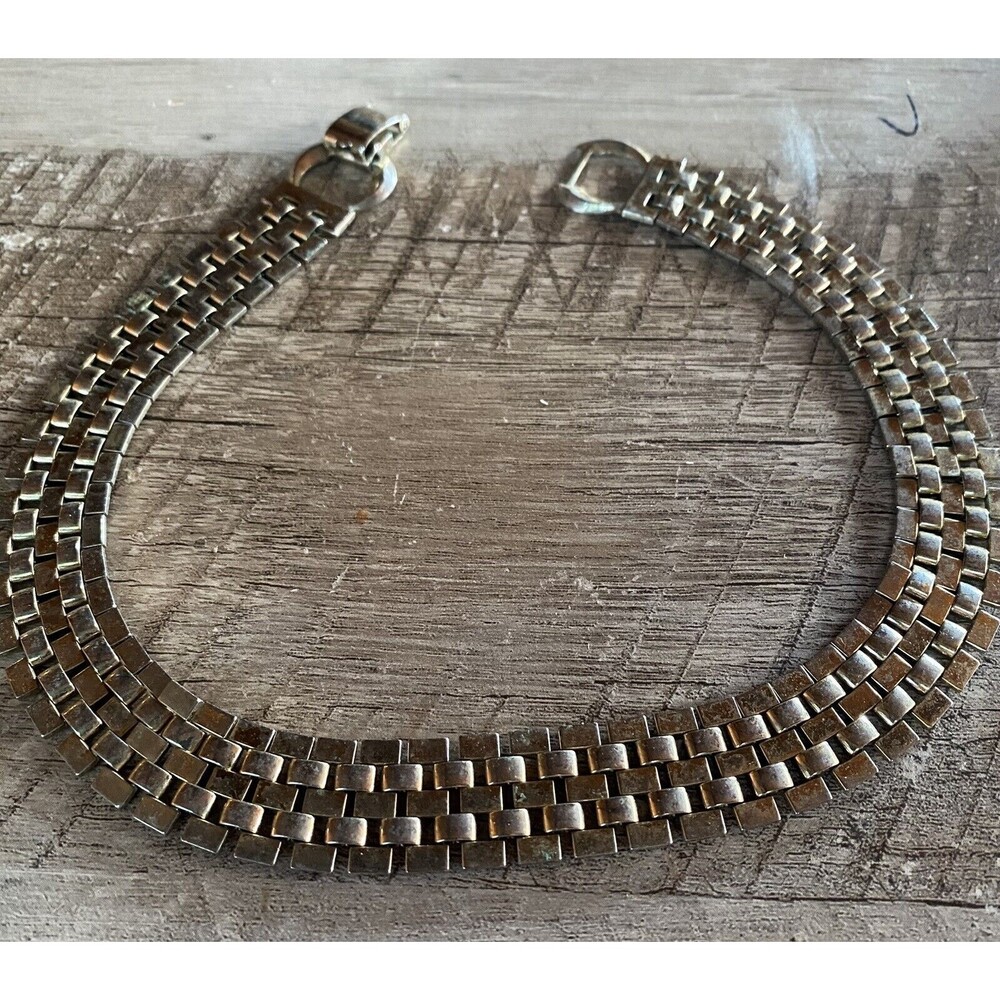 Women’s Necklace Silver Chain Choker 15” Goth